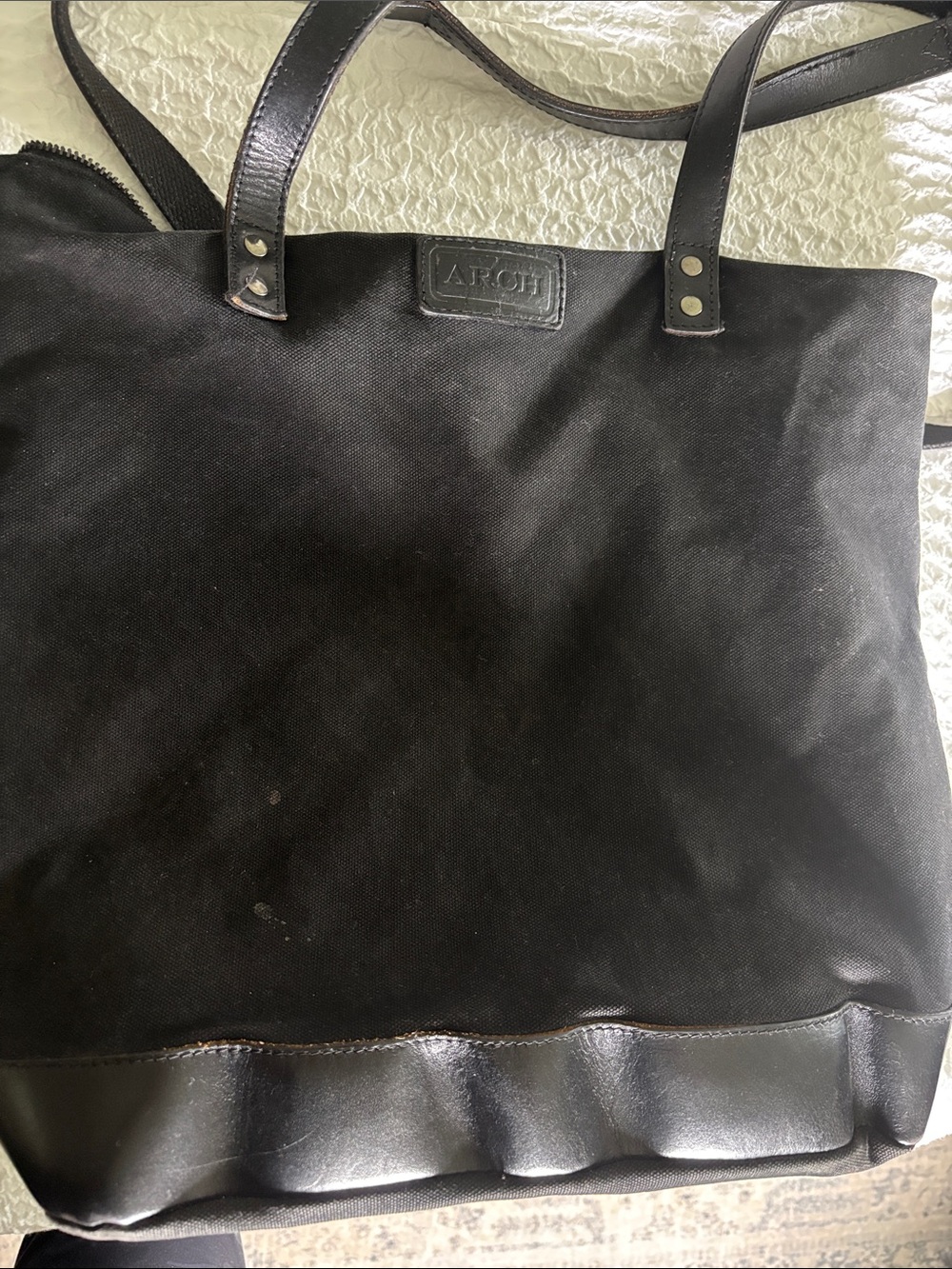 Black Canvas ARCH Diaper Bag